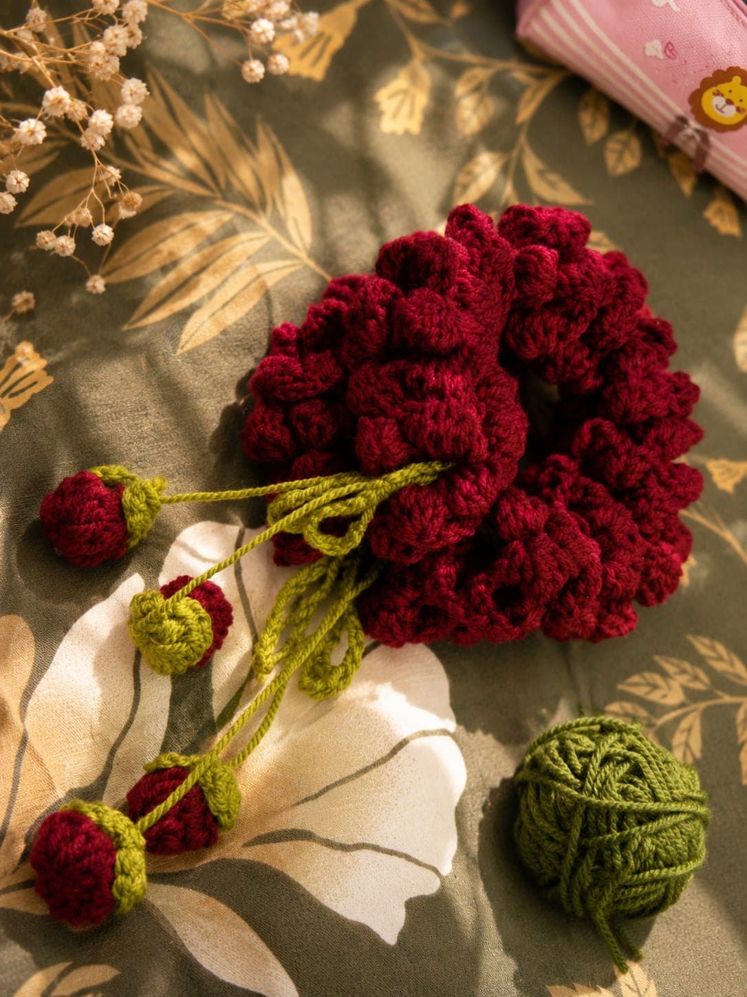 Maroon Heavy Gajra