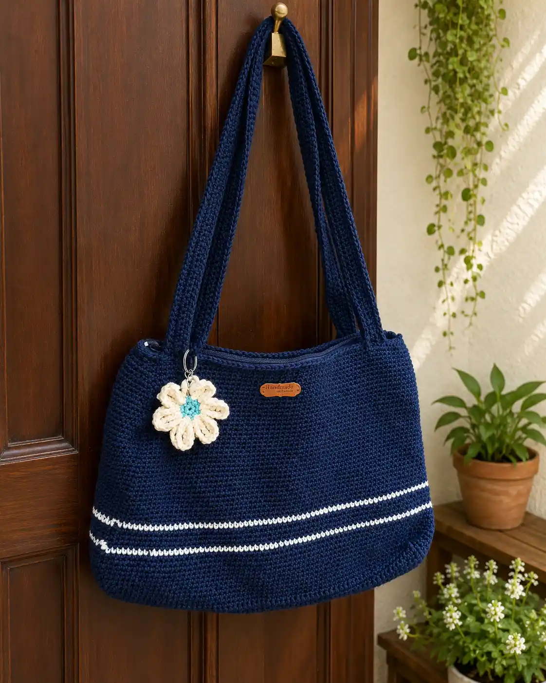 Crochet Shoulder Tote Bag